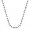 Chaîne Collier Maille Perles Boules Billes 4mm 55cm Acier Argent bobijoo