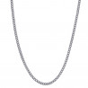 Chaîne Collier Maille Cubaine 2mm 45cm Acier Argent bobijoo