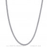 COH0028S BOBIJOO Jewelry Chain Necklace Cuban Mesh 2mm 45cm Steel Silver