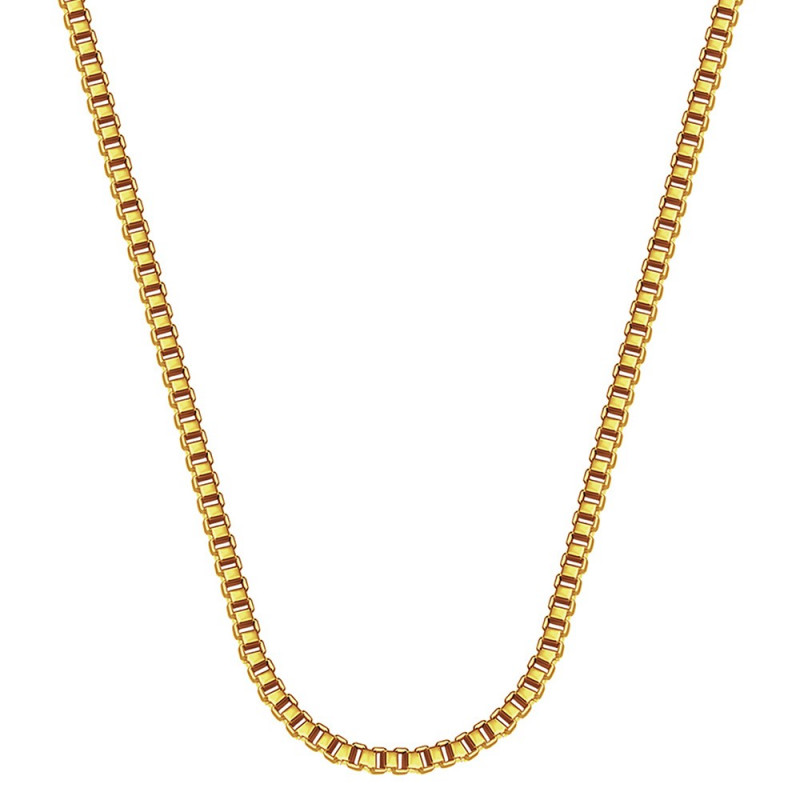 COH0029 BOBIJOO Jewelry Kettenhalskette Venezianisches Netz 2mm 55cm Stahl Gold