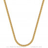 COH0029 BOBIJOO Jewelry Chain Necklace Venetian Mesh 2mm 55cm Steel Gold