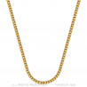 COH0029 BOBIJOO Collana con catena di gioielli in maglia veneziana 2 mm 55 cm in acciaio dorato