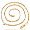 COH0029 BOBIJOO Jewelry Chain Necklace Venetian Mesh 2mm 55cm Steel Gold