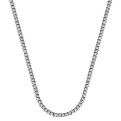 Chaîne Collier Maille Vénitienne 2mm 55cm Acier Argent bobijoo