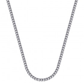 COH0029S BOBIJOO Jewelry Collar Cadena Veneciana Malla 2mm 55cm Acero Plata