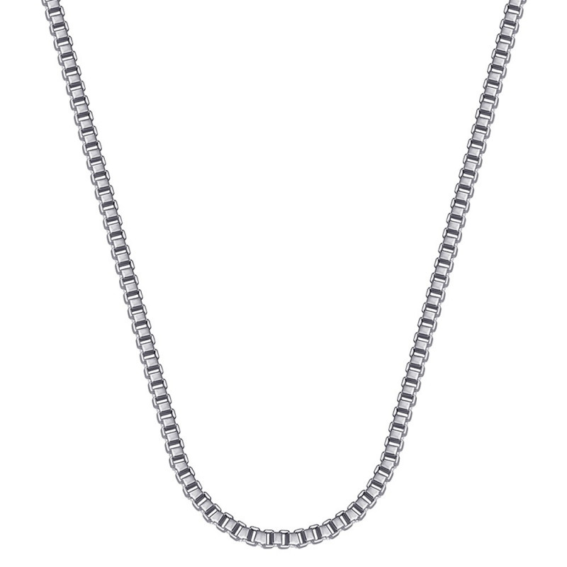 COH0029S BOBIJOO Jewelry Collar Cadena Veneciana Malla 2mm 55cm Acero Plata