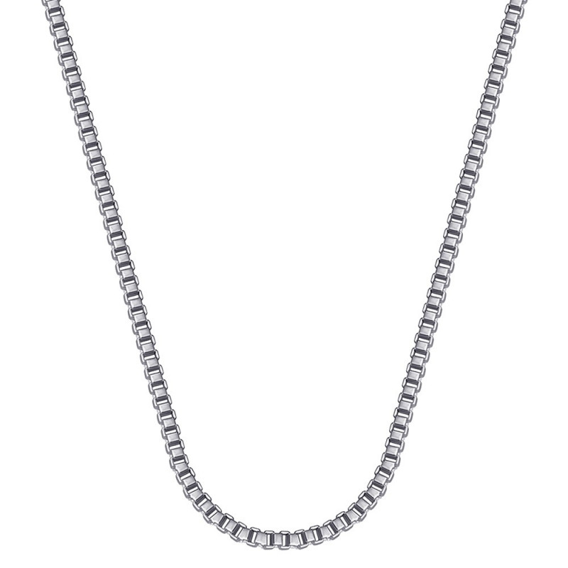 COH0029S BOBIJOO Jewelry Halskette Kette Venezianisches Netz 2mm 55cm Stahl Silber