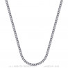 COH0029S BOBIJOO Jewelry Necklace Chain Venetian Mesh 2mm 55cm Steel Silver
