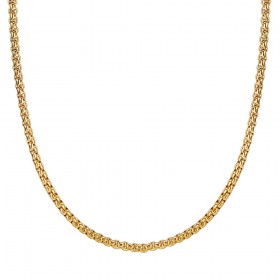 COH0030 BOBIJOO Jewelry Chain Necklace Mesh Roll 3mm 55cm Steel Gold