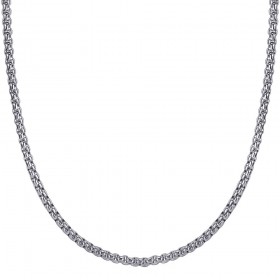 COH0030S BOBIJOO Jewelry Kette Halskette Mesh Roll 3mm 55cm Stahl Silber