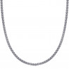 Chaîne Collier Maille Rouleau 3mm 55cm Acier Argent bobijoo