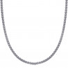 COH0030S BOBIJOO Jewelry Collar de Cadena Rollo de Malla 3mm 55cm Acero Plata