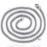 Chaîne Collier Maille Rouleau 3mm 55cm Acier Argent bobijoo