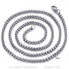 COH0030S BOBIJOO Jewelry Collar de Cadena Rollo de Malla 3mm 55cm Acero Plata