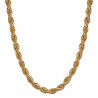 COH0031 BOBIJOO Jewelry Collar De Cadena Cuerda De Malla Torcida 5mm 55cm Acero Dorado