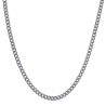 COH0032S BOBIJOO Jewelry Collar de Malla Cubana Cadena 3mm 55cm Acero Plata