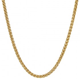 COH0033 BOBIJOO Collana con catena di gioielli Mesh Fibra di grano 3mm 55cm Acciaio oro