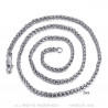COH0033S BOBIJOO Jewelry Kette Halskette Mesh Weizenfaser 3mm 55cm Stahl Silber