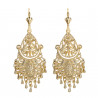 BOF0069 BOBIJOO JEWELRY Earrings Dangling Silver-tone Metal Flowers