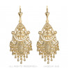 BOF0069 BOBIJOO JEWELRY Earrings Dangling Silver-tone Metal Flowers