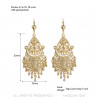 BOF0069 BOBIJOO JEWELRY Aretes Colgantes de Plata-tono de Metal Flores