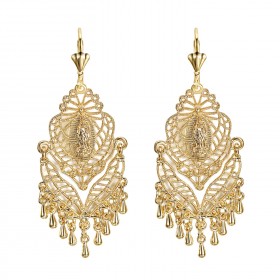 BOF0102 BOBIJOO JEWELRY Aretes Colgantes de Plata-tono de Metal Flores