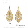 BOF0102 BOBIJOO JEWELRY Aretes Colgantes de Plata-tono de Metal Flores