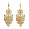 BOF0103 BOBIJOO JEWELRY Aretes Colgantes de Plata-tono de Metal Flores