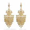 BOF0103 BOBIJOO JEWELRY Aretes Colgantes de Plata-tono de Metal Flores