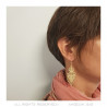 BOF0103 BOBIJOO JEWELRY Aretes Colgantes de Plata-tono de Metal Flores