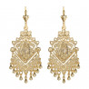 BOF0104 BOBIJOO JEWELRY Aretes Colgantes de Plata-tono de Metal Flores