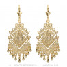 BOF0104 BOBIJOO JEWELRY Aretes Colgantes de Plata-tono de Metal Flores