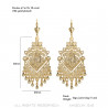 BOF0104 BOBIJOO JEWELRY Aretes Colgantes de Plata-tono de Metal Flores