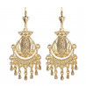 BOF0105 BOBIJOO JEWELRY Aretes Colgantes de Plata-tono de Metal Flores