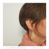 BOF0105 BOBIJOO JEWELRY Aretes Colgantes de Plata-tono de Metal Flores