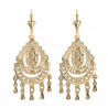 BOF0106 BOBIJOO JEWELRY Aretes Colgantes de Plata-tono de Metal Flores