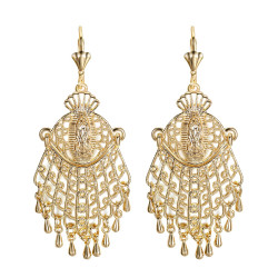 BOF0108 BOBIJOO JEWELRY Orecchini a Penzoloni Silver-tone Metallo Fiori
