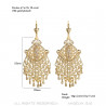 BOF0108 BOBIJOO JEWELRY Aretes Colgantes de Plata-tono de Metal Flores