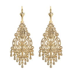 BOF0109 BOBIJOO JEWELRY Orecchini a Penzoloni Silver-tone Metallo Fiori
