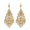 BOF0109 BOBIJOO JEWELRY Aretes Colgantes de Plata-tono de Metal Flores