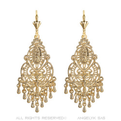 BOF0109 BOBIJOO JEWELRY Orecchini a Penzoloni Silver-tone Metallo Fiori