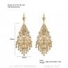 BOF0109 BOBIJOO JEWELRY Aretes Colgantes de Plata-tono de Metal Flores