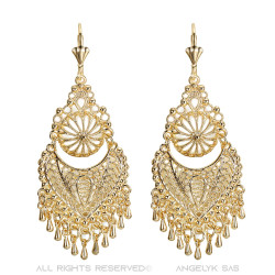 BOF0110 BOBIJOO JEWELRY Orecchini a Penzoloni Silver-tone Metallo Fiori