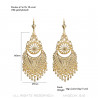 BOF0110 BOBIJOO JEWELRY Aretes Colgantes de Plata-tono de Metal Flores