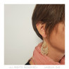 BOF0110 BOBIJOO JEWELRY Earrings Dangling Silver-tone Metal Flowers