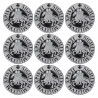 Lote de 9 Pines Sello de los Caballeros Templarios, 25mm  IM#18575