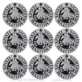 Lot de 9 Pin's Sceau Ordre des Chevaliers Templiers 25mm  IM#18576