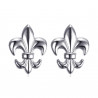 Lot de 2 Pin's Epingle Broche Fleur de Lys Laiton Argenté  IM#18587