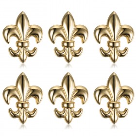 Lote de 6 Pin Chincheta Broche de Fleur-de-Lys Latón  IM#18614