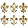 Lot de 6 Pin's Epingle Broche Fleur de Lys Laiton Doré  IM#18614